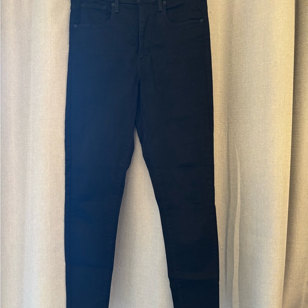 Levi's Black Mile High Rise Super Skinny Jeans